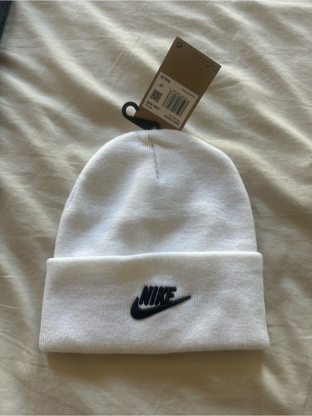 Nike White Beanie